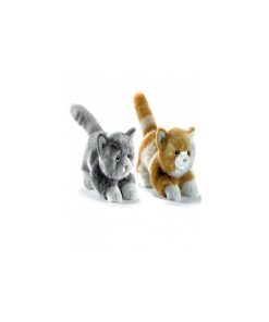 Chaton Joueur Roux Peluche 20cm - Marron
