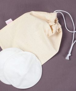 Lot de 6 coussinets d'allaitement lavables en coton - Blanc