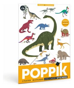 Mini poster 26 stickers Les dinosaures - N/A