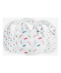 Lot de 3 bavoirs bébé Kinousses - Rose
