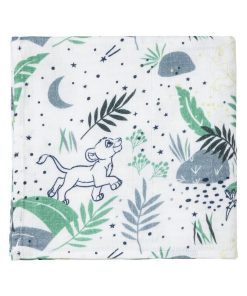 Lange imprimé Roi Lion Star - 110x110cm - Bleu