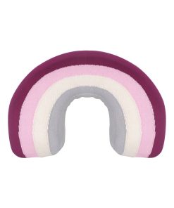 Coussin Arc-en-Ciel en coton - Rose clair