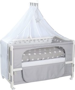 ROBA Lit cododo "Little Stars" 60 x 120 cm + équipement complet - Blanc