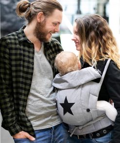 HOPPEDIZ Porte-bébé Bondolino gris avec étoile - Gris Noir