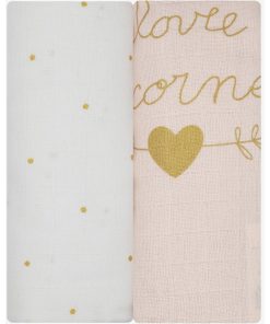Lot de 2 maxi langes bébé Kinousses - N/A