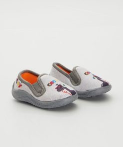 Chaussons 'dinosaures' - Gris