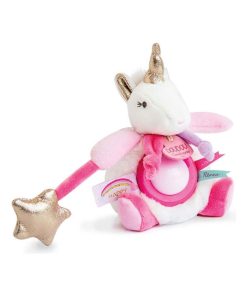 Doudou veilleuse Ma jolie licorne - Rose