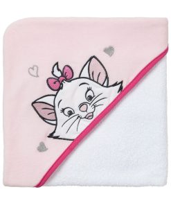 Cape de bain 80x80 cm velours - Marie Jolie - Rose