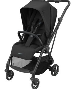 MAXI-COSI Poussette ulta compacte Léona, Pliage compact, De la naissance à 4 ans, Essential Black - Noir Noir