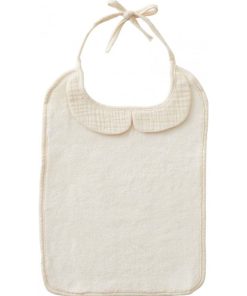 Grand bavoir bébé en bambou - Ecru