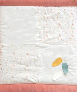 Tapis de parc Happy (100 x 100 cm) - Rose