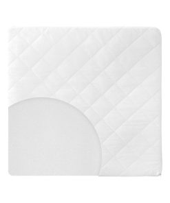 ROBA Matelas pour Parc Bébé Carré 100x100 cm - Housse Matelassée et Amovible - Blanc - Blanc