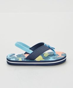 Tongs de plage en textile - Bleu