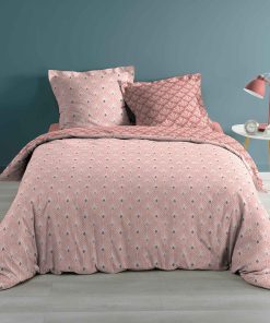 Parure Housse de couette + taie Collection Melo - Rose