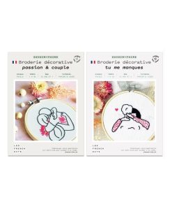 Coffrets 2 Broderies décoratives - Amour 2 - N/A