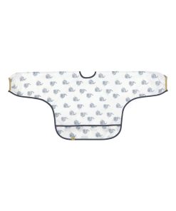 Bavoir Manches longues 6-24 mois Baleine - Gris