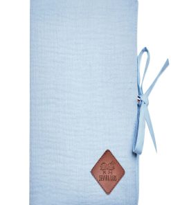 Protège Carnet De Santé En Gaze De Coton, Jeanne - Bleu