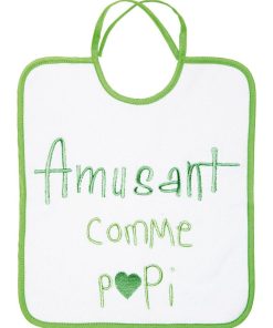 Bavoir Amusant comme papi 6 mois - Vert
