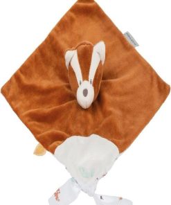 Doudou attache sucette Boris panda roux Boris & Jungo (27 cm) - Orange