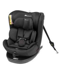 BEBECONFORT Siège auto évolutif pivotant EvolveFix i-Size - Gr 0/1/2/3 - 0 à 12 ans - Black Mist - Noir Blanc