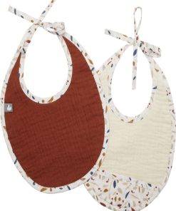 Lot de 2 bavoirs naissance Portofino - Rouge