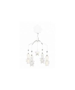 Mobile Musical Ange Lapin Etoiles - Orange