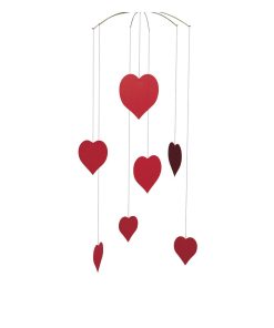 flensted Mobiles' Coeurs Rouges - Rouge