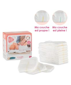 Boîte de 12 couches pour poupon 36 et 42 cm - N/A