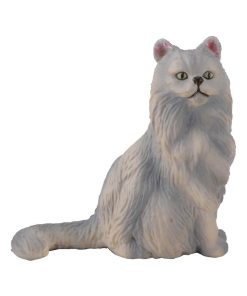 Figurine Chat : Chat Persan Assis - N/A