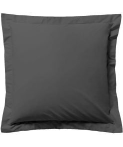 Taie d'oreiller unie - gris anthracite