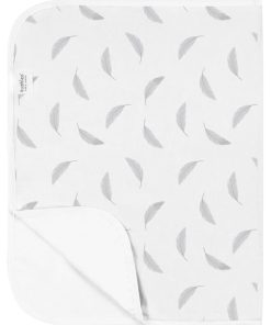 Tapis nomade imperméable Grey Feathers - Multicolore