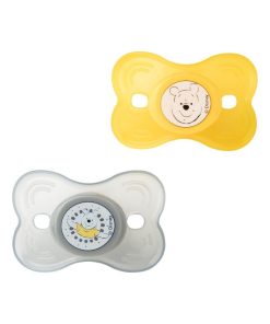Lot de 2 sucettes nuit DS Winnie Hunny 12 mois - Jaune