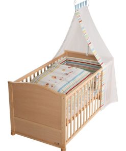 ROBA Lit bébé évolutif complet "Butterfly" - 70x140 + Équipement Complet - Marron