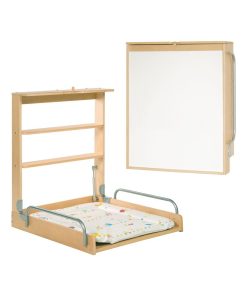 ROBA Table À Langer Murale + Matelas À Langer "Waldhochzeit" - Naturel - Marron