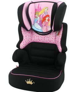 Rehausseur Enfant Befix Groupe 2/3 (15-36kg) - 4 Étoiles Adac - Princess DS Luxe - Noir Rose