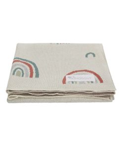 Couverture bébé tricotée ultra-douce 100% coton - Multicolore