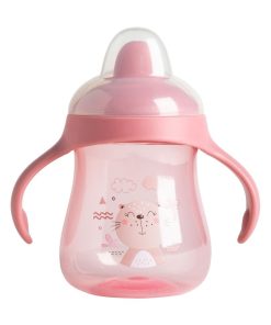 Tasse à bec rigide 240 mL Chat rose - Rose