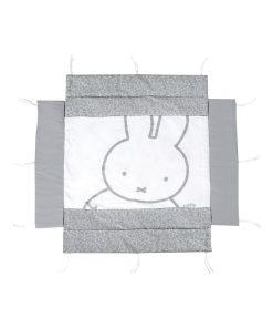 Tapis de parc universel avec bords - imprimé lapin - 'ROBA' miffy - Gris Blanc