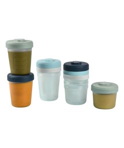 Lot de 8 pots de conservation bleu et vert (150 ml et 250 ml) - Bleu