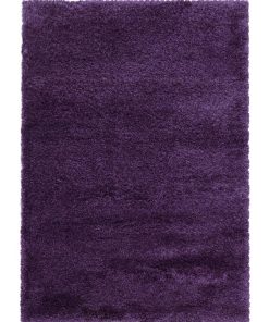 Tapis shaggy 240x340 SHAGGY FLU Violet OEKO TEX idéal pour Salle à manger - Violet