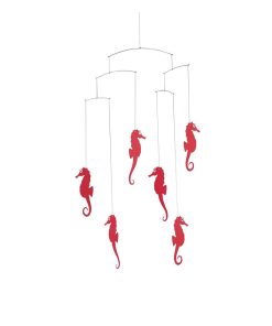 flensted Mobiles' Hippocampes Rouges - Rouge