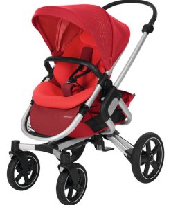 BEBE CONFORT Poussette Nova 4 roues, Tout-terrain, confortable, De 0 à 3,5 ans, Vivid Red - Rouge