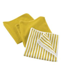 3 Torchons microfibre Collection Cuistot - Jaune