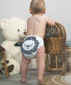 Coffret de couches lavables "Lion" - Langeline - Blanc Noir