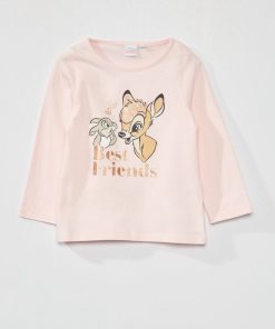 T-shirt à manches longues 'Bambi' - Rose
