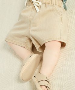 Short bermuda en denim - Beige