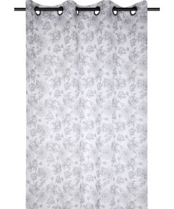 Voilage à œillets 140x260 cm Dorothy perle - Gris