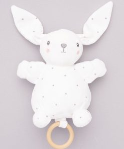 Peluche lapin musicale - BLANC