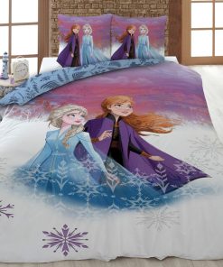 Parure de lit 'La reine des neiges' - 1 personne - violet/blanc