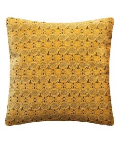 Housse de coussin chenille 40x40 Leop ocre - Jaune